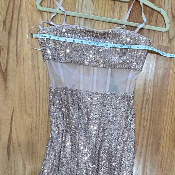 NWT BCBG MaxAzria Sequin Evening Gown Size small PROM WEDDING NEW - Picture 12 of 13